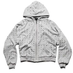 Racer worldwide GREY EYELET HOODIE